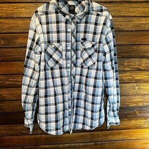 Harley-Davidson Black and White Checkered Shirt